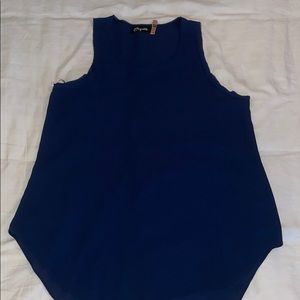 Navy blue tank top blouse